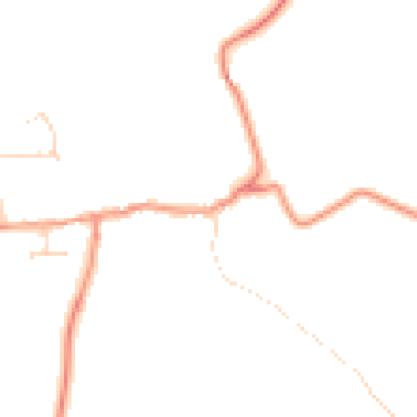 Daytime road noise heatmap for CV13 6AJ