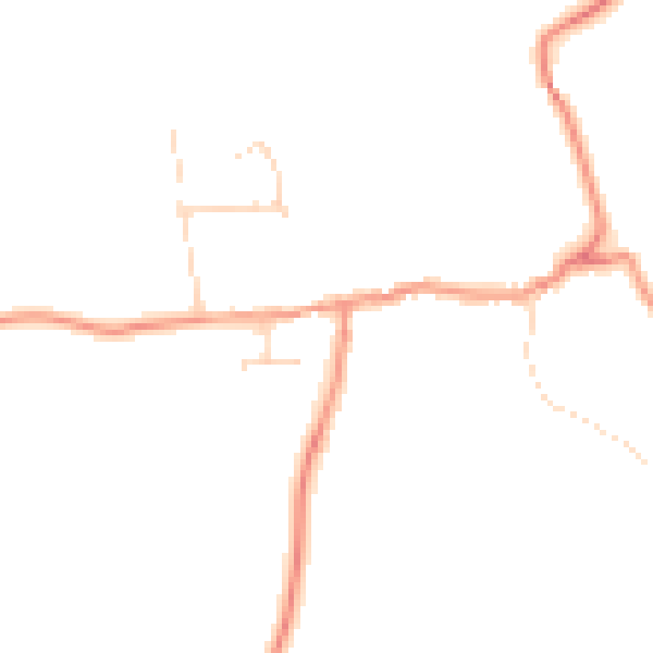 Daytime road noise heatmap for CV13 6AP