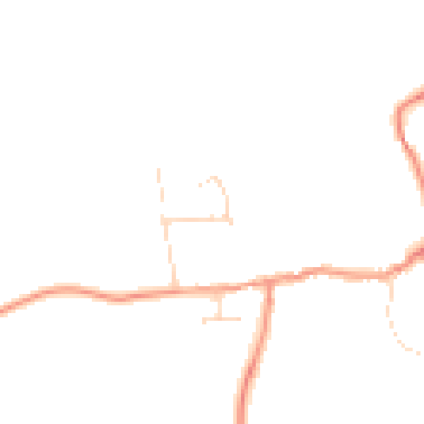 Daytime road noise heatmap for CV13 6AQ
