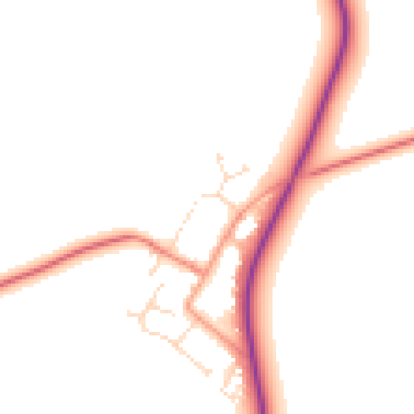 Daytime road noise heatmap for CV13 6BA