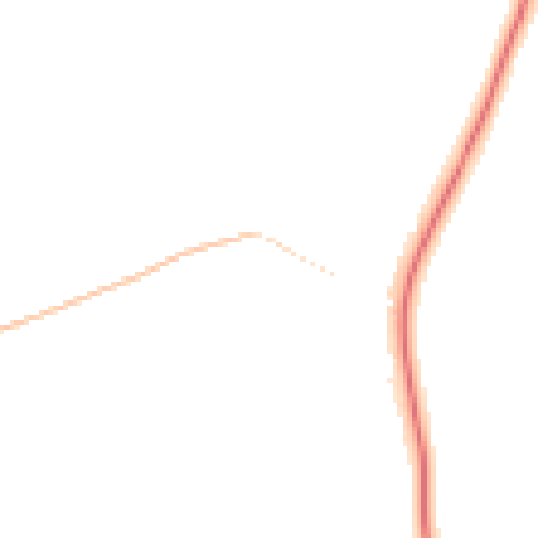 Night-time road noise heatmap for CV13 6BT