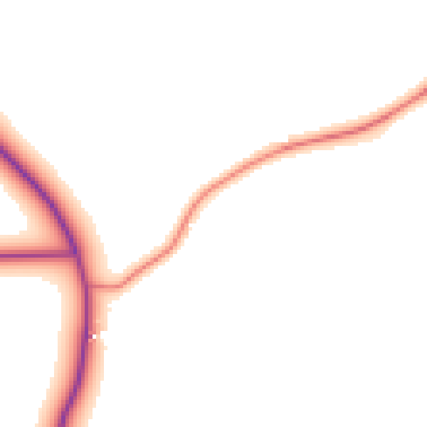 Daytime road noise heatmap for CV13 6DG