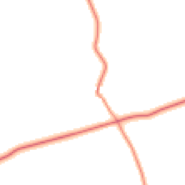 Daytime road noise heatmap for CV13 6DQ