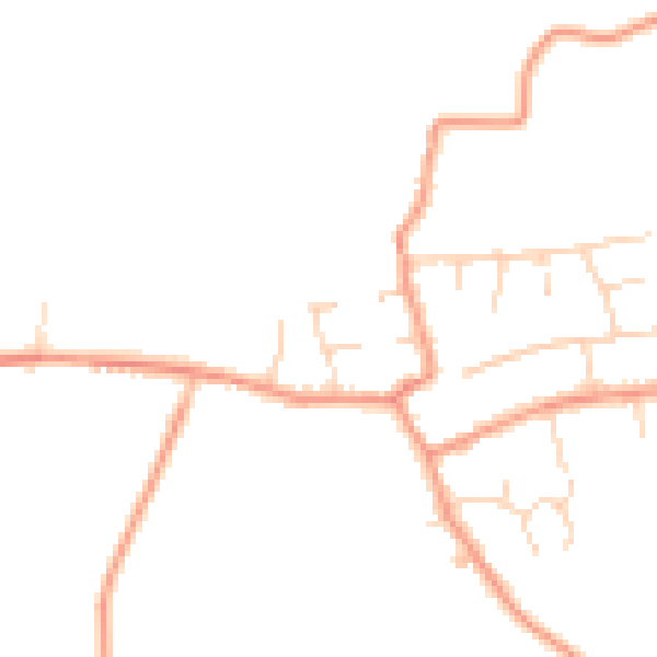 Daytime road noise heatmap for CV13 6EL