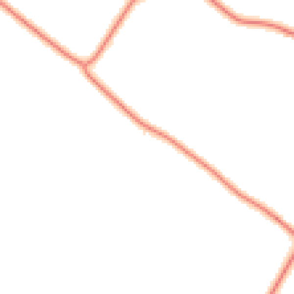 Daytime road noise heatmap for CV13 6ET