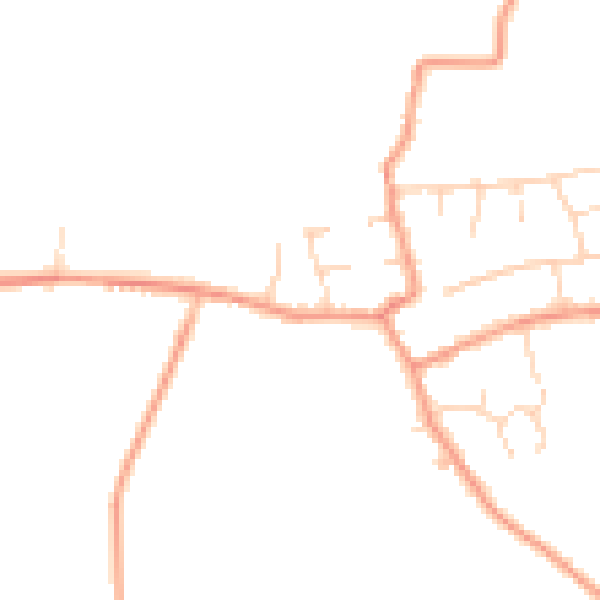 Daytime road noise heatmap for CV13 6EZ