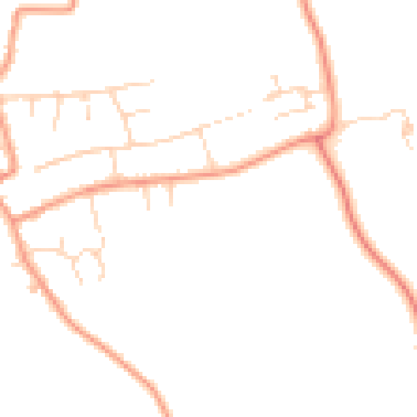 Daytime road noise heatmap for CV13 6FB
