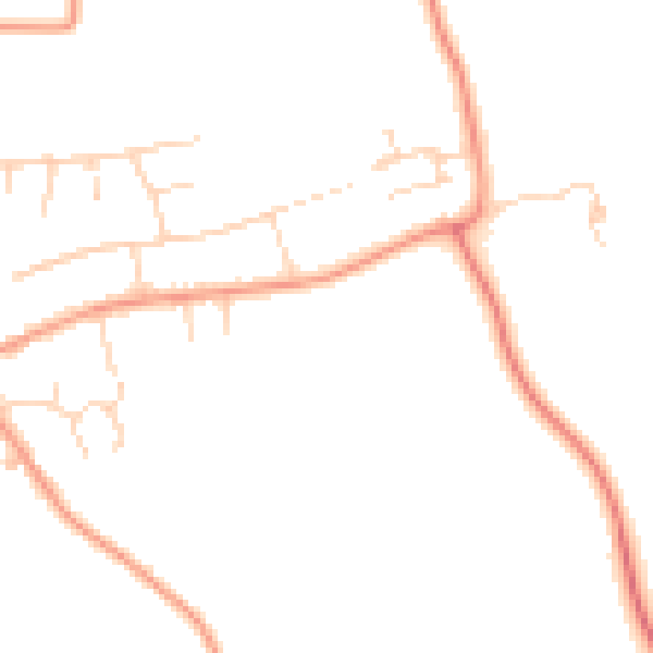 Daytime road noise heatmap for CV13 6FE