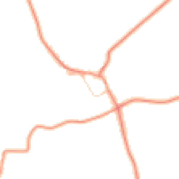 Daytime road noise heatmap for CV13 6JB
