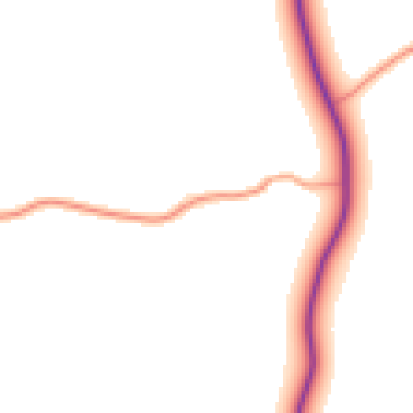 Daytime road noise heatmap for CV13 6JU