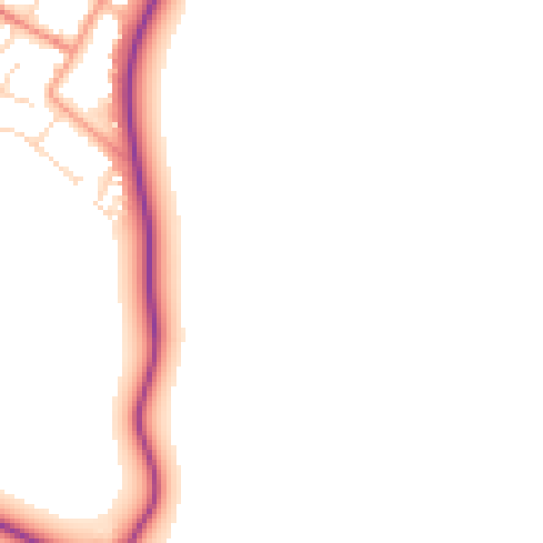 Daytime road noise heatmap for CV13 6JZ