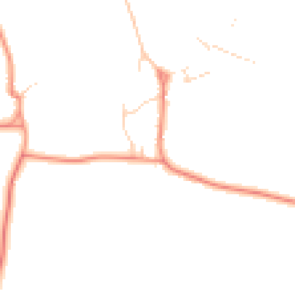 Daytime road noise heatmap for CV13 6LG