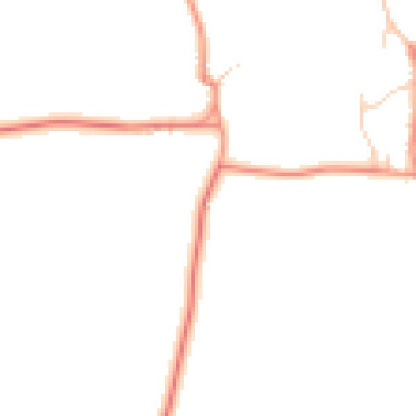 Daytime road noise heatmap for CV13 6LU