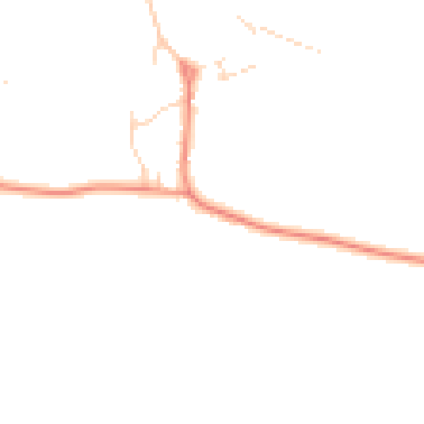 Daytime road noise heatmap for CV13 6LY