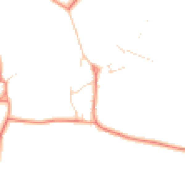 Daytime road noise heatmap for CV13 6LZ