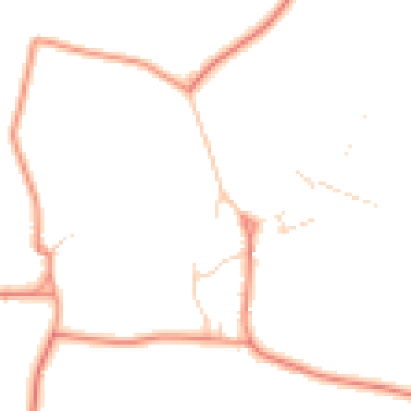 Daytime road noise heatmap for CV13 6NA