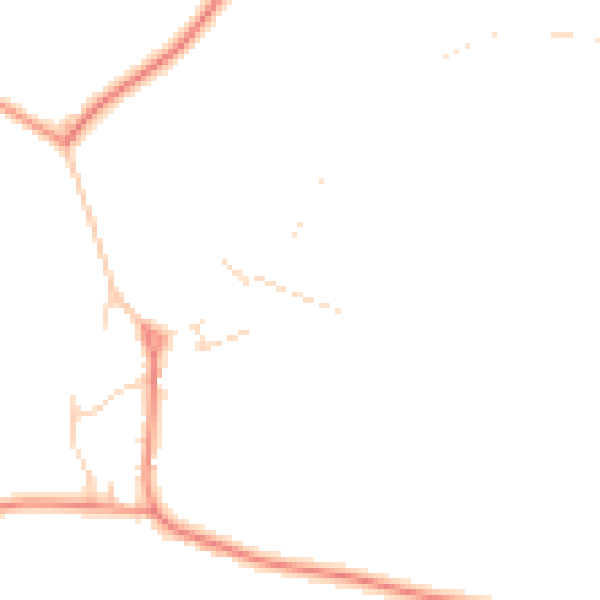 Daytime road noise heatmap for CV13 6NE
