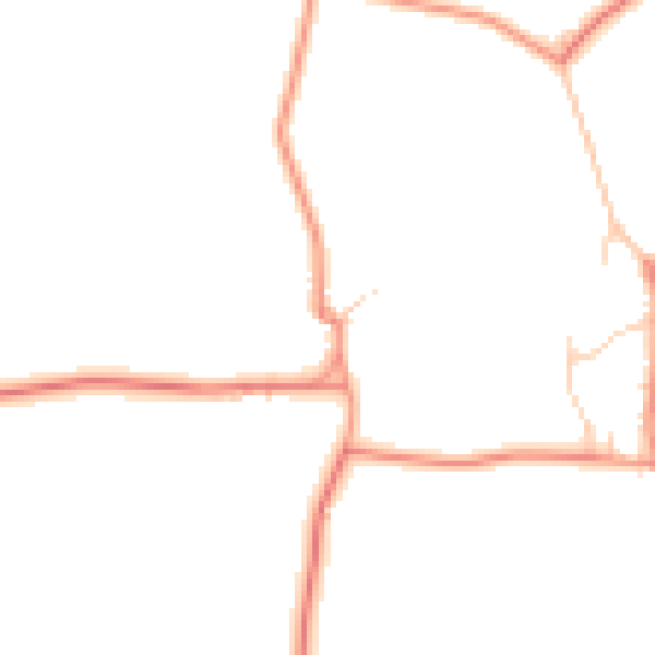 Daytime road noise heatmap for CV13 6NG