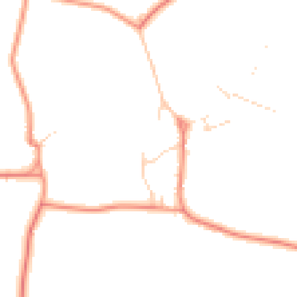 Daytime road noise heatmap for CV13 6NT