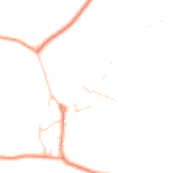Daytime road noise heatmap for CV13 6NU