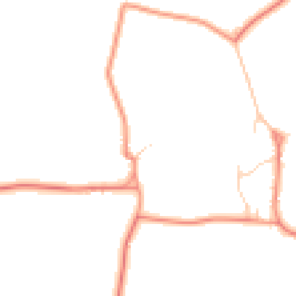Daytime road noise heatmap for CV13 6NX