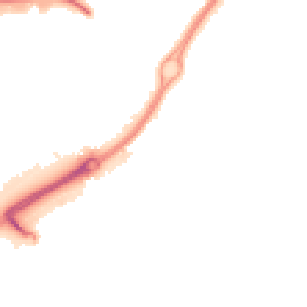 Night-time road noise heatmap for CV21 1AB