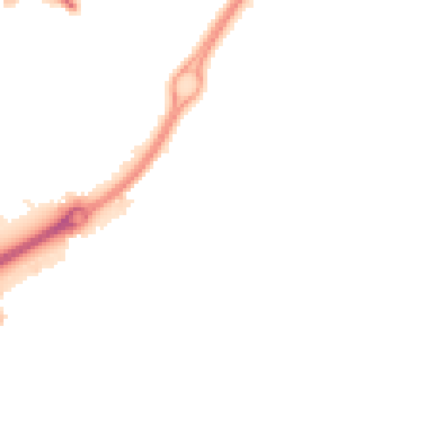 Night-time road noise heatmap for CV21 1AL