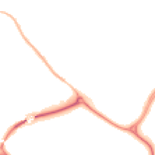 Night-time road noise heatmap for CV21 1AX