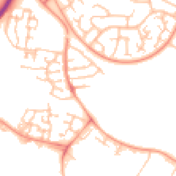 Daytime road noise heatmap for CV21 1BL