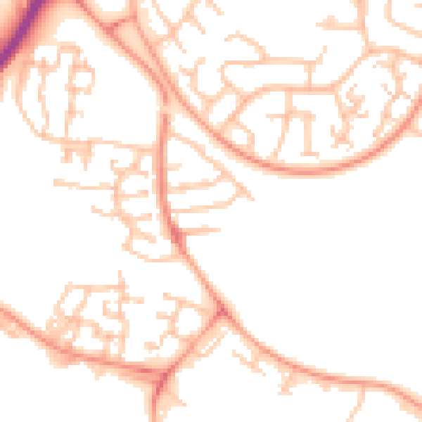 Daytime road noise heatmap for CV21 1BP