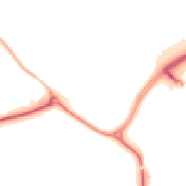 Night-time road noise heatmap for CV21 1DE