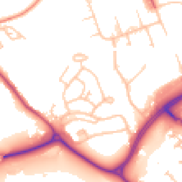 Daytime road noise heatmap for CV21 1DU