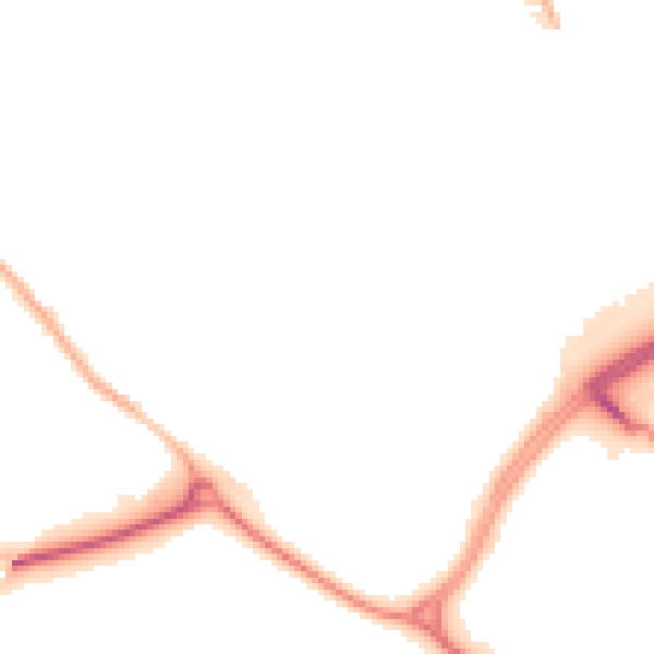 Night-time road noise heatmap for CV21 1DU