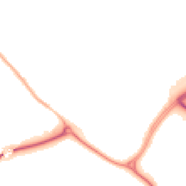 Night-time road noise heatmap for CV21 1DX