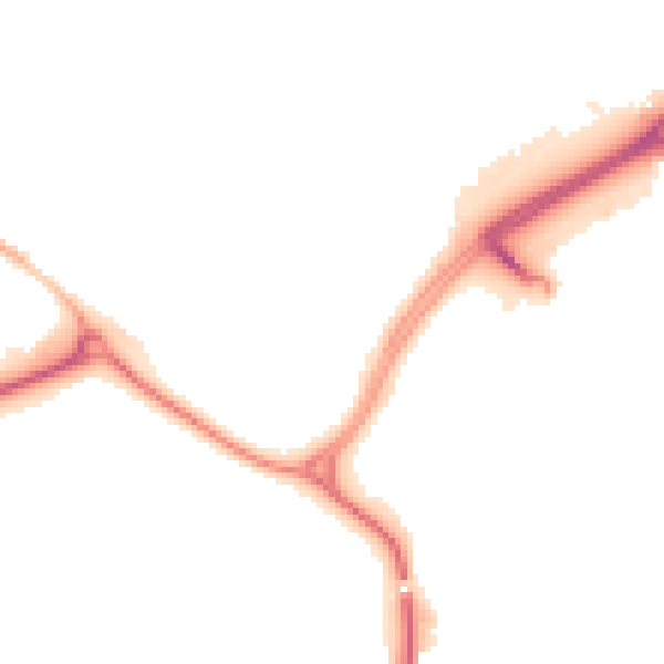 Night-time road noise heatmap for CV21 1DY