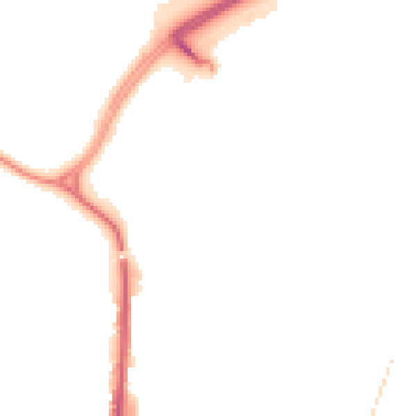Night-time road noise heatmap for CV21 1EA