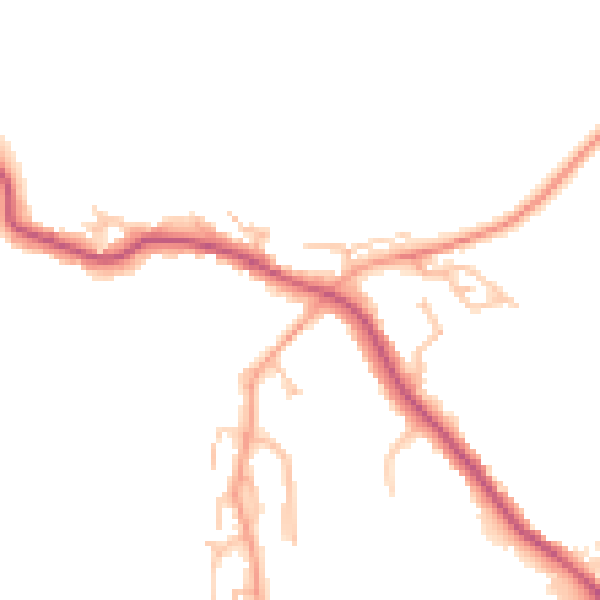 Daytime road noise heatmap for CV21 1EF