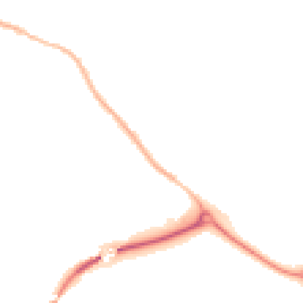 Night-time road noise heatmap for CV21 1EG