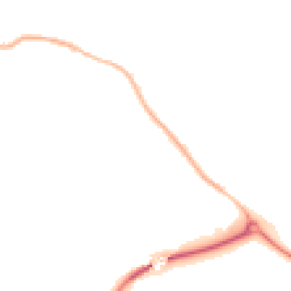 Night-time road noise heatmap for CV21 1EJ