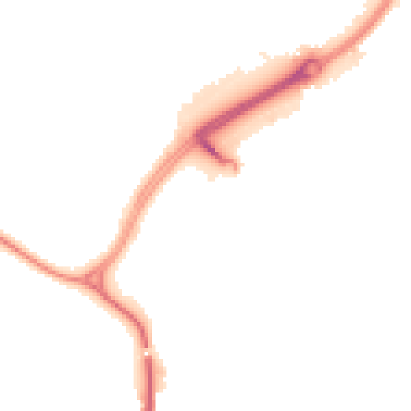 Night-time road noise heatmap for CV21 1FP