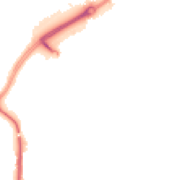 Night-time road noise heatmap for CV21 1FU