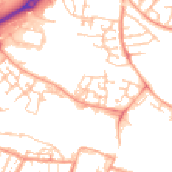 Daytime road noise heatmap for CV21 1GT
