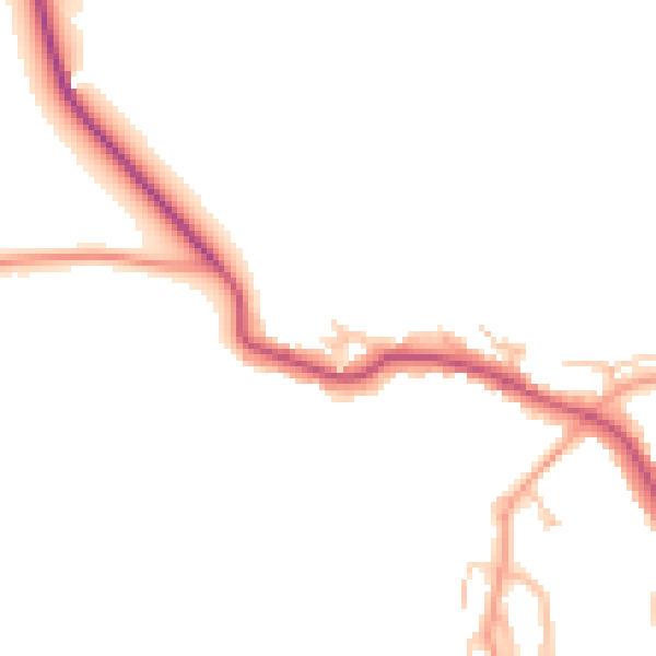Daytime road noise heatmap for CV21 1HB