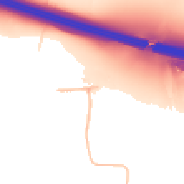 Daytime road noise heatmap for CV21 1HS