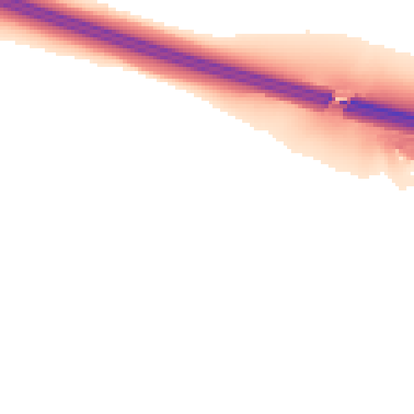 Night-time road noise heatmap for CV21 1HS