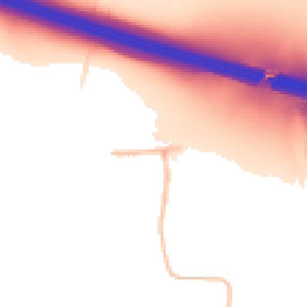 Daytime road noise heatmap for CV21 1HT