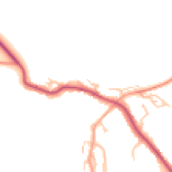 Daytime road noise heatmap for CV21 1HW