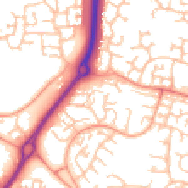 Daytime road noise heatmap for CV21 1NH