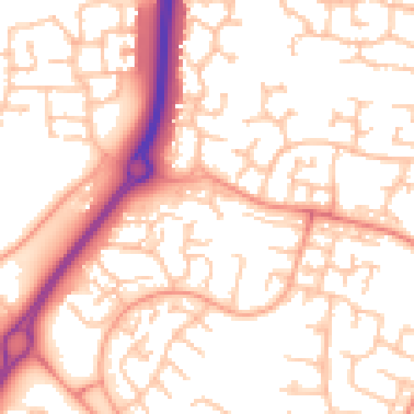 Daytime road noise heatmap for CV21 1PN