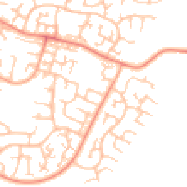 Daytime road noise heatmap for CV21 1PT